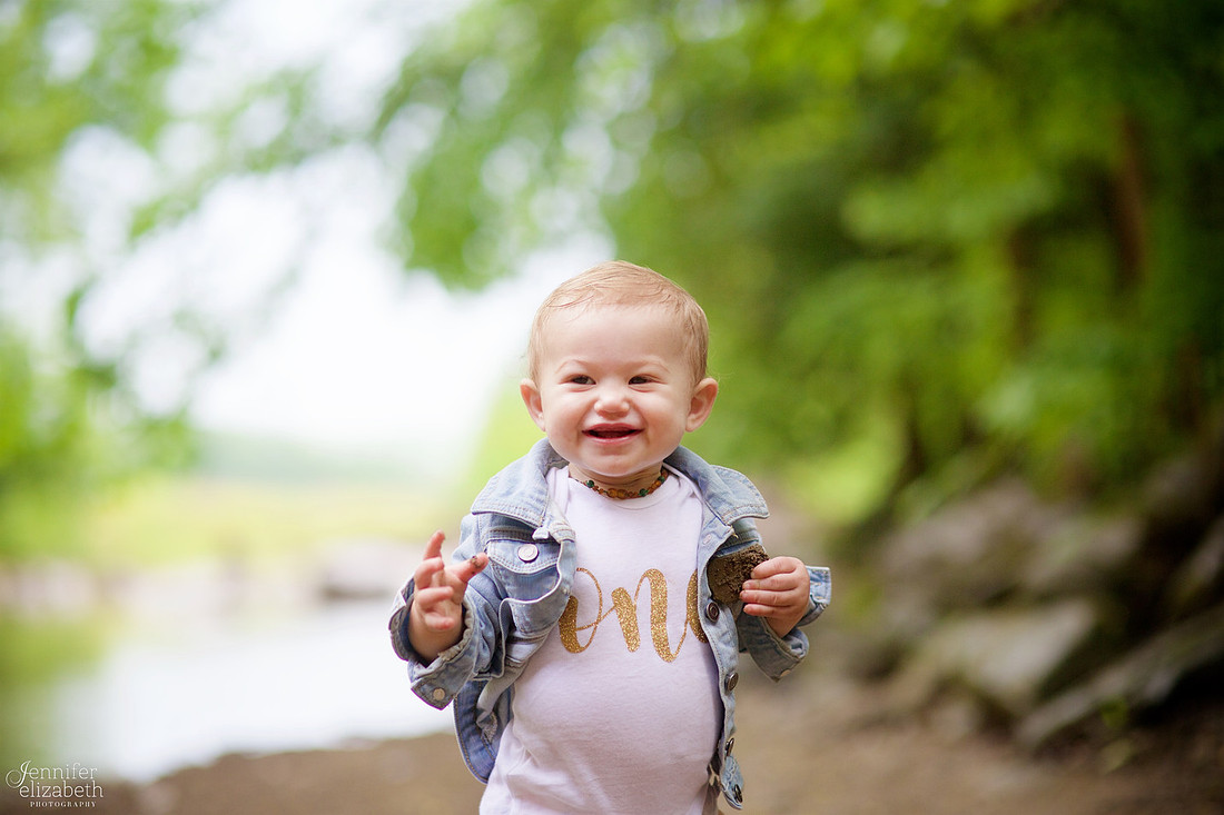 Margot's One Year Portrait Session at Everett Road Covered Bridge