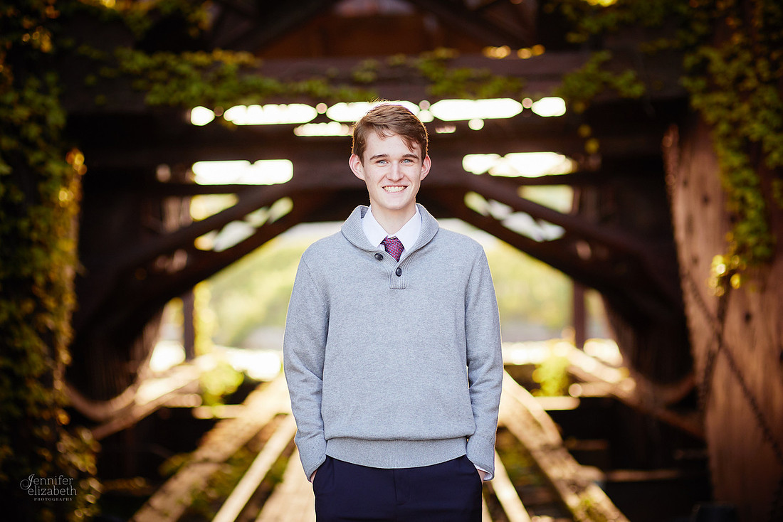 Jameson: Senior Portrait Session in The Flats, Cleveland