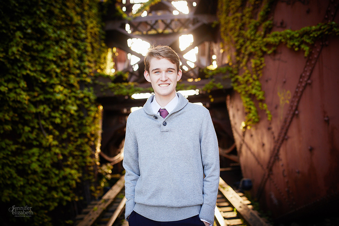 Jameson: Senior Portrait Session in The Flats, Cleveland