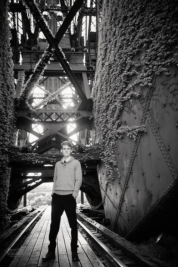 Jameson: Senior Portrait Session in The Flats, Cleveland