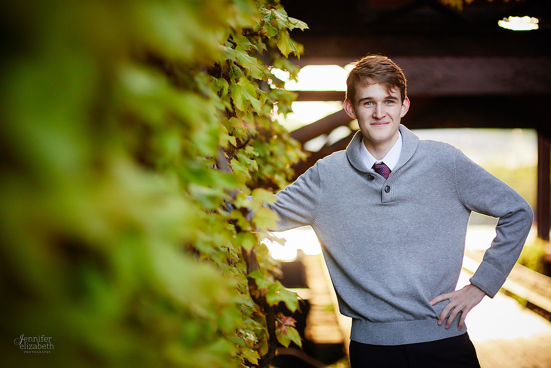 Jameson: Senior Portrait Session in The Flats, Cleveland