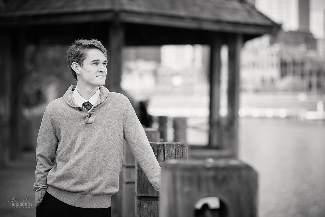 Jameson: Senior Portrait Session in The Flats, Cleveland