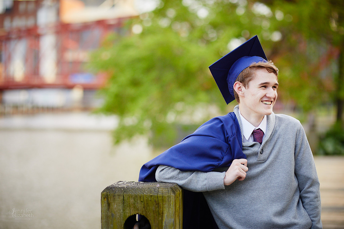 Jameson: Senior Portrait Session in The Flats, Cleveland