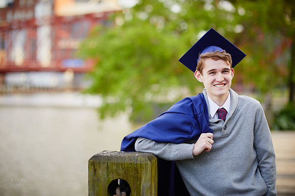 Jameson: Senior Portrait Session in The Flats, Cleveland