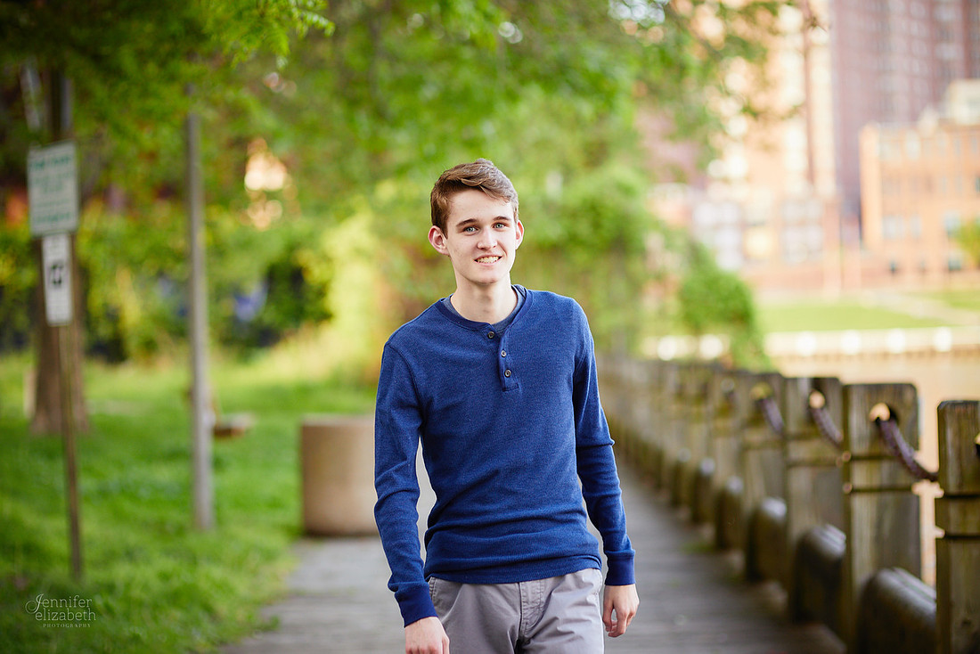 Jameson: Senior Portrait Session in The Flats, Cleveland