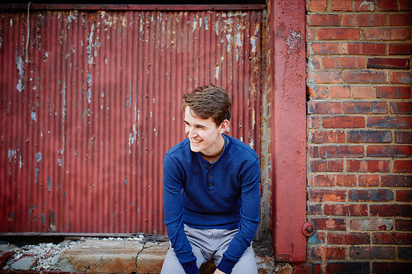 Jameson: Senior Portrait Session in The Flats, Cleveland