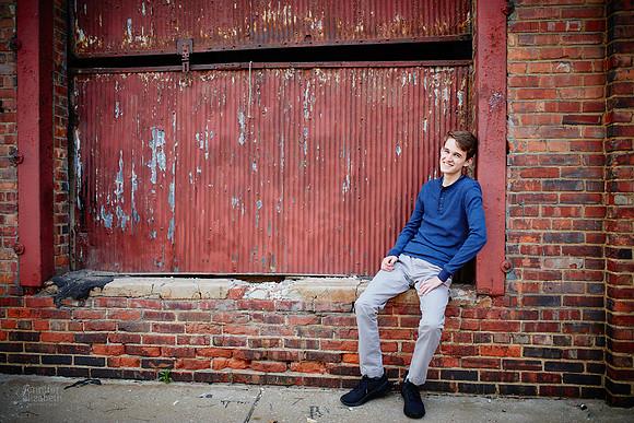 Jameson: Senior Portrait Session in The Flats, Cleveland