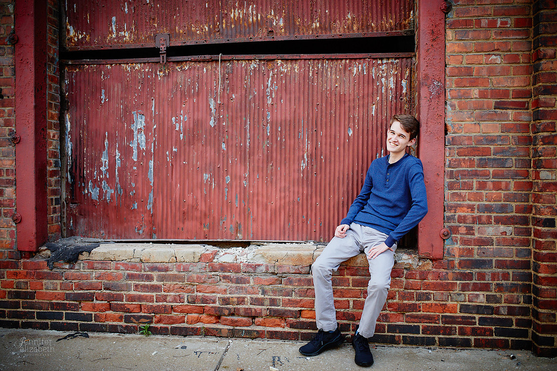 Jameson: Senior Portrait Session in The Flats, Cleveland