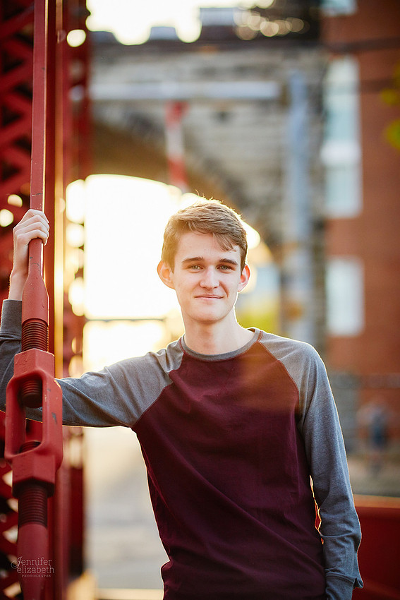 Jameson: Senior Portrait Session in The Flats, Cleveland