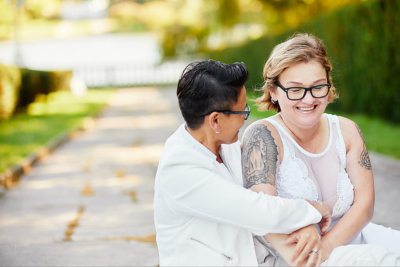 Cat & Jenn: Wedding Portrait Session at Wade Lagoon and the Cleveland Museum of Art