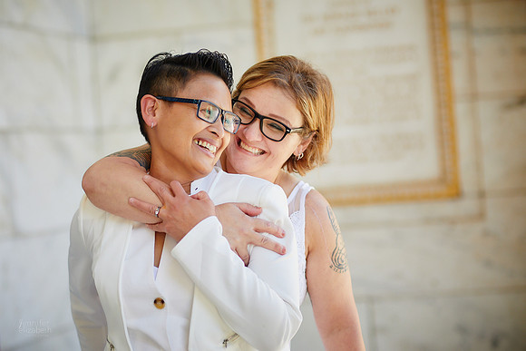 Cat & Jenn: Wedding Portrait Session at Wade Lagoon and the Cleveland Museum of Art