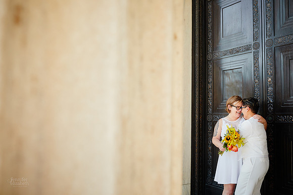 Cat & Jenn: Wedding Portrait Session at Wade Lagoon and the Cleveland Museum of Art