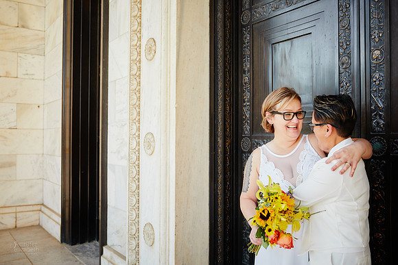 Cat & Jenn: Wedding Portrait Session at Wade Lagoon and the Cleveland Museum of Art