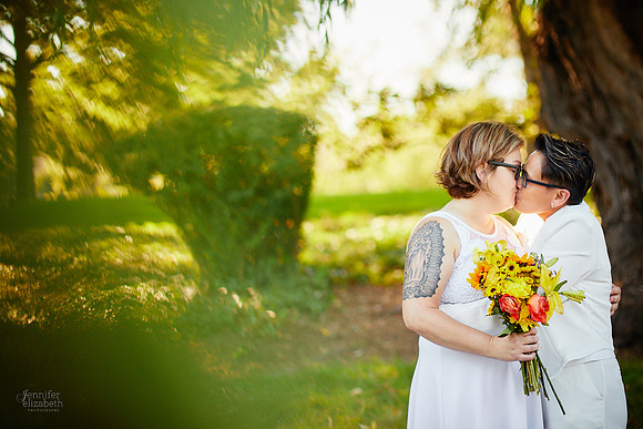 Cat & Jenn: Wedding Portrait Session at Wade Lagoon and the Cleveland Museum of Art