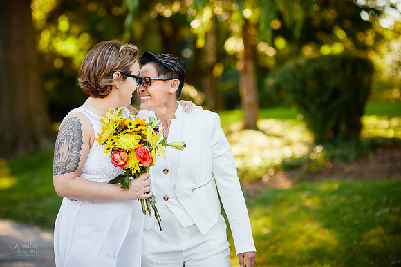 Cat & Jenn: Wedding Portrait Session at Wade Lagoon and the Cleveland Museum of Art