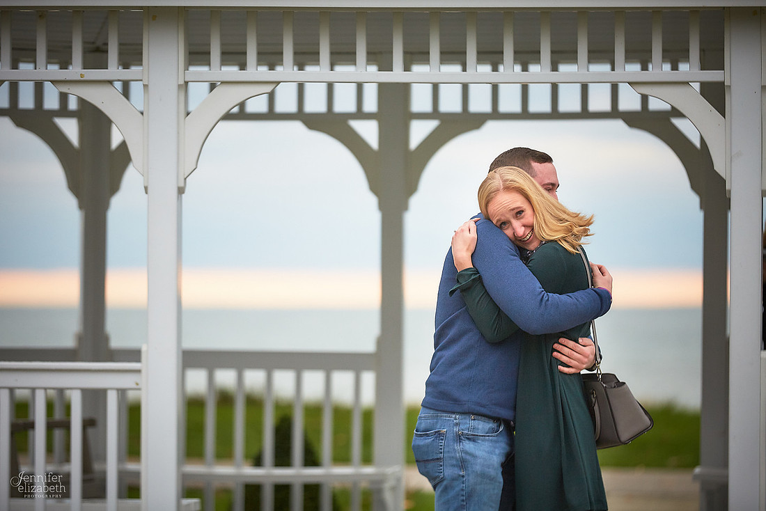 Emily and Colin: Proposal at Geneva on the Lake