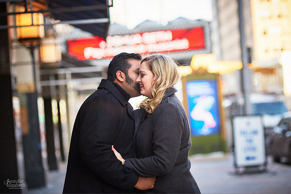 Abby & Brandon: Downtown Cleveland Winter Engagement
