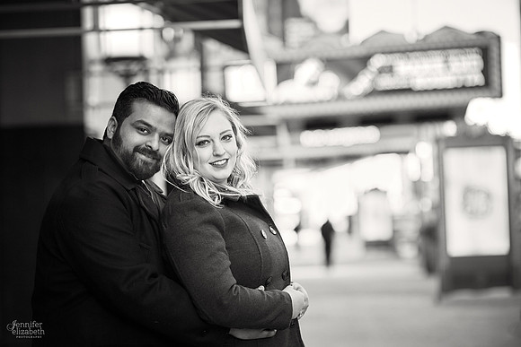 Abby & Brandon: Downtown Cleveland Winter Engagement