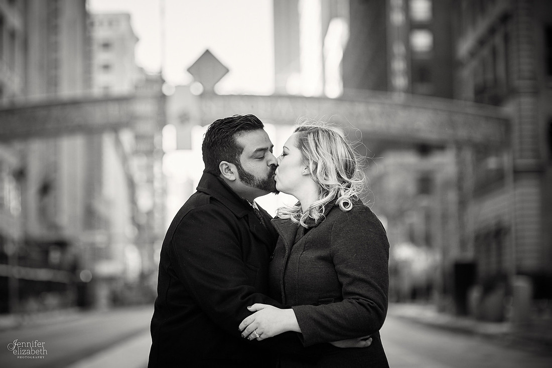 Abby & Brandon: Downtown Cleveland Winter Engagement
