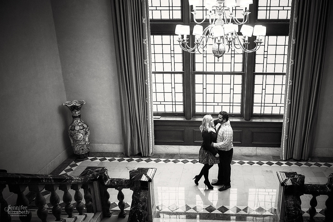 Abby & Brandon: Downtown Cleveland Winter Engagement