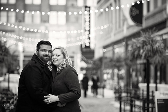 Abby & Brandon: Downtown Cleveland Winter Engagement