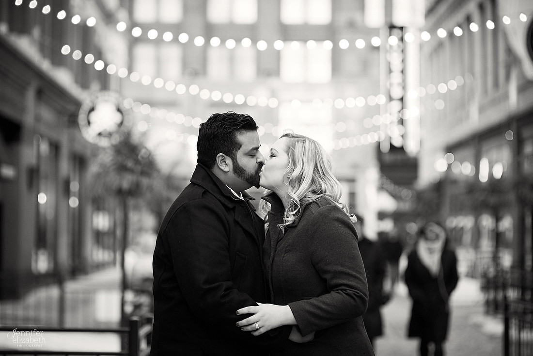 Abby & Brandon: Downtown Cleveland Winter Engagement