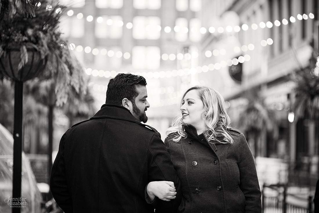 Abby & Brandon: Downtown Cleveland Winter Engagement