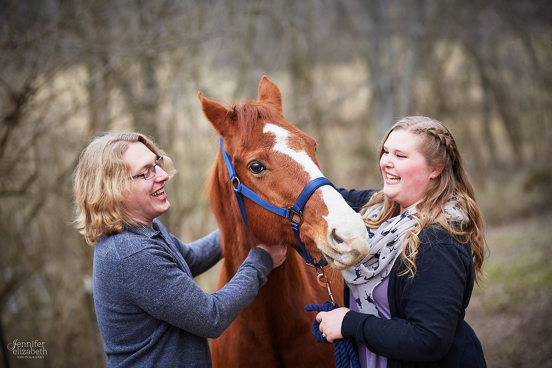 Emily & Colin: Engagement Session with Horse in Xenia, Ohio