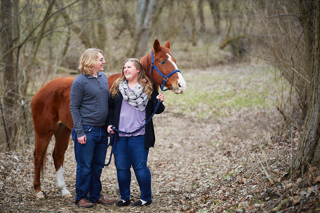 Emily & Colin: Engagement Session with Horse in Xenia, Ohio