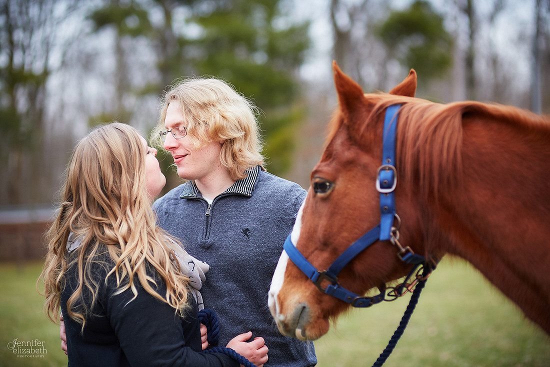 Emily & Colin: Engagement Session with Horse in Xenia, Ohio
