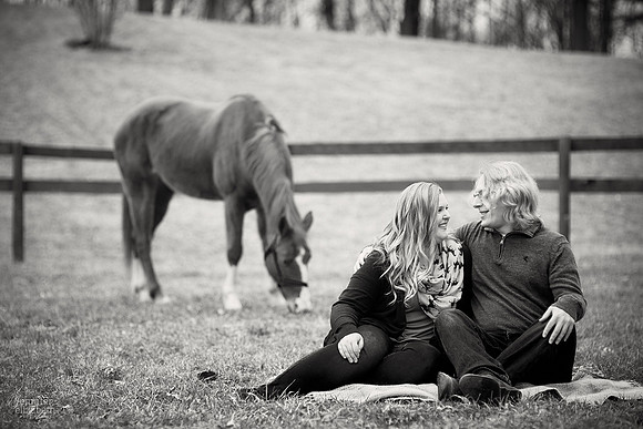Emily & Colin: Engagement Session with Horse in Xenia, Ohio