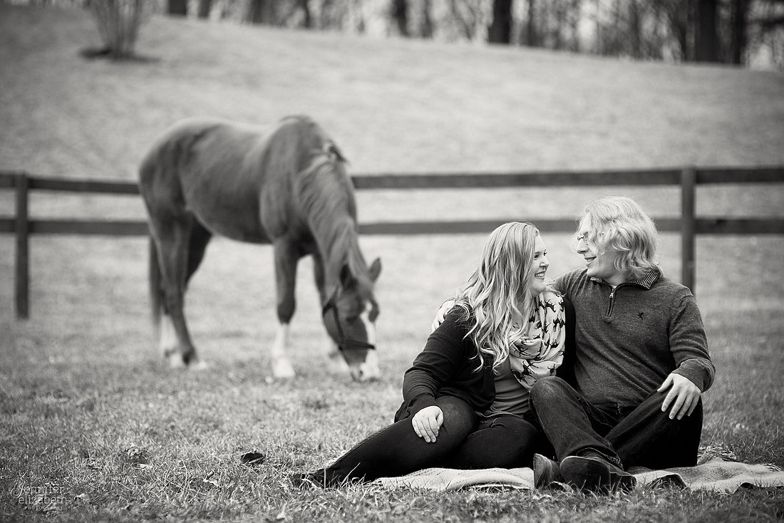 Emily & Colin: Engagement Session with Horse in Xenia, Ohio