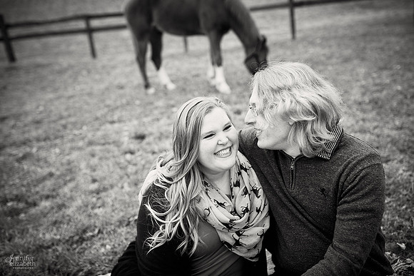 Emily & Colin: Engagement Session with Horse in Xenia, Ohio