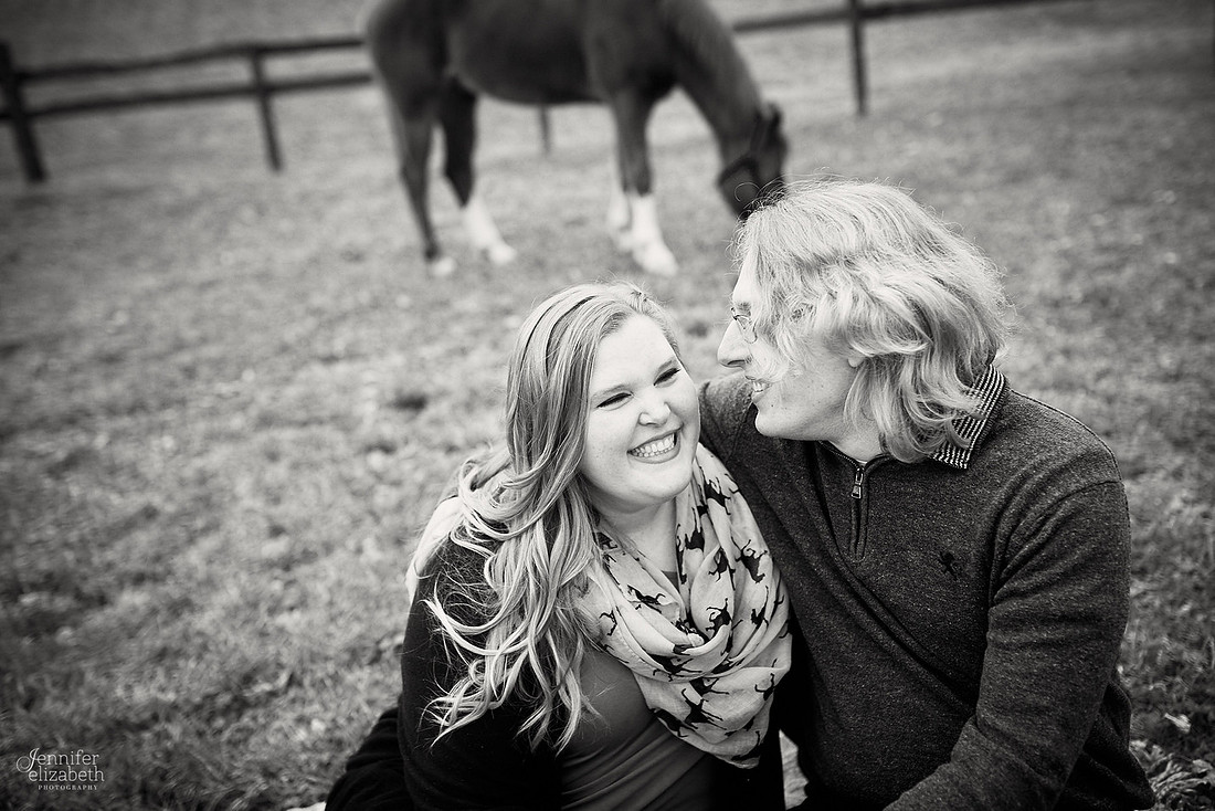 Emily & Colin: Engagement Session with Horse in Xenia, Ohio