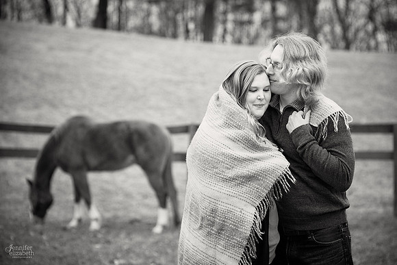 Emily & Colin: Engagement Session with Horse in Xenia, Ohio