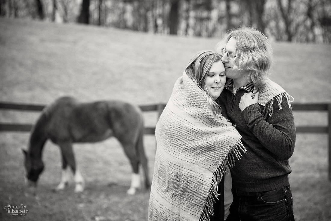Emily & Colin: Engagement Session with Horse in Xenia, Ohio