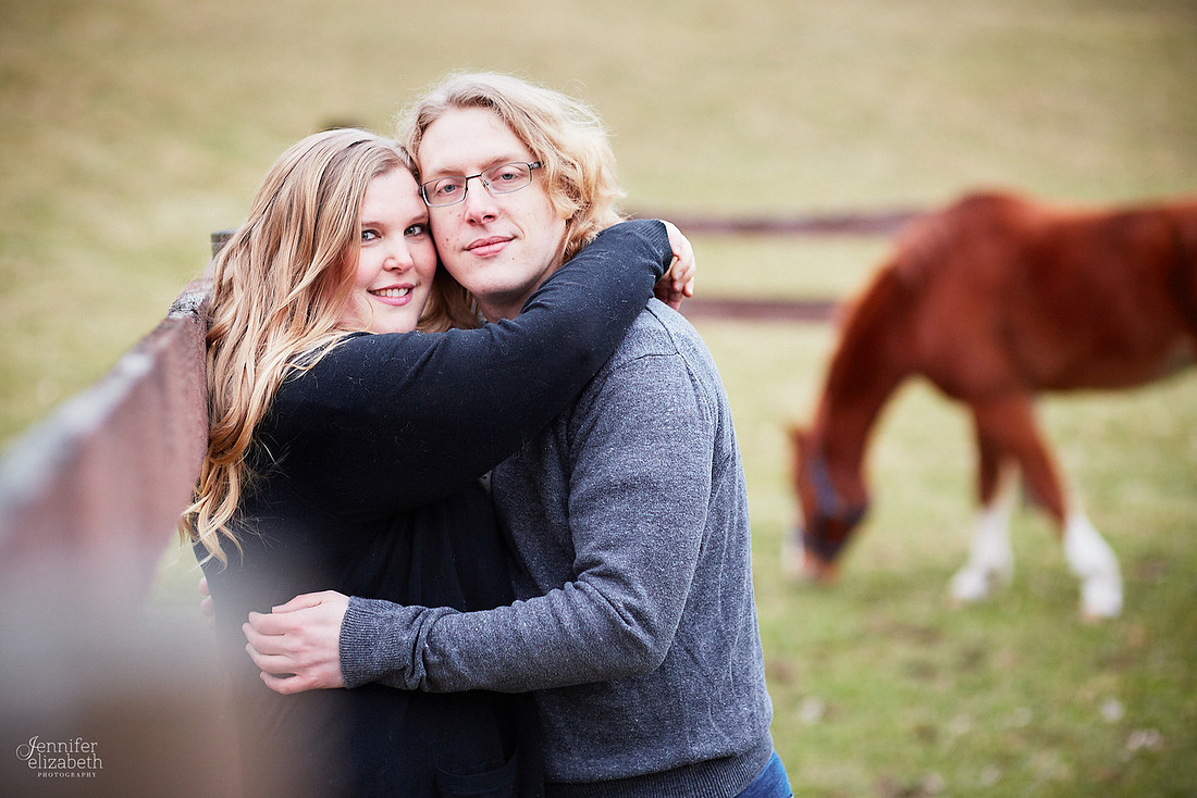 Emily & Colin: Engagement Session with Horse in Xenia, Ohio