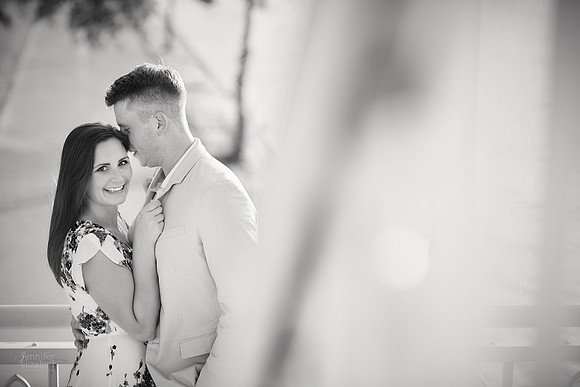 Stephanie & Tom: Pittsburgh Engagement Session at Roberto Clemente Bridge and Point State Park Fountain