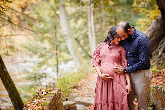 Neeha: Maternity Portrait Session at Henry Church Rock near Bentleyville