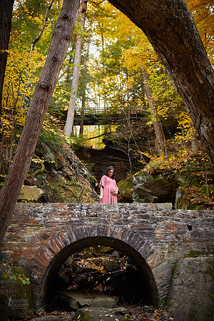 Neeha: Maternity Portrait Session at Henry Church Rock near Bentleyville