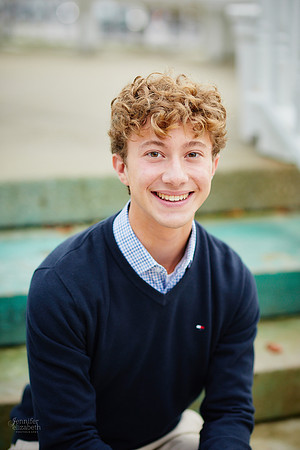 Ethan: Senior Portrait Session in Downtown Hudson