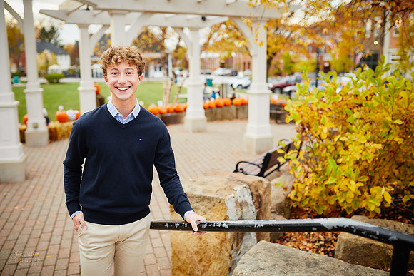 Ethan: Senior Portrait Session in Downtown Hudson