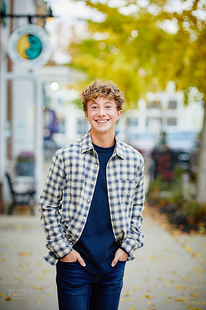 Ethan: Senior Portrait Session in Downtown Hudson