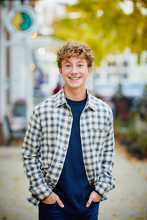 Ethan: Senior Portrait Session in Downtown Hudson