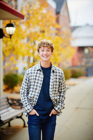 Ethan: Senior Portrait Session in Downtown Hudson