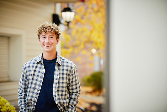 Ethan: Senior Portrait Session in Downtown Hudson