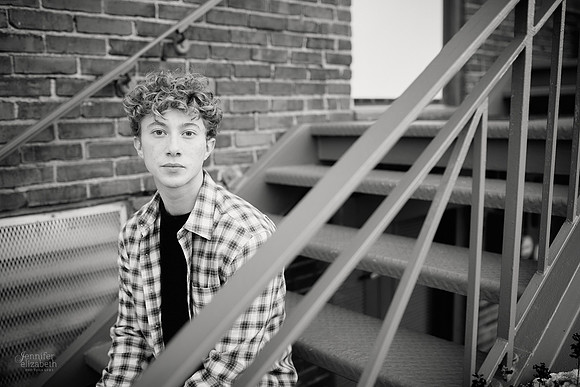 Ethan: Senior Portrait Session in Downtown Hudson