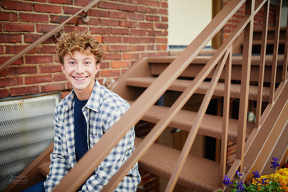 Ethan: Senior Portrait Session in Downtown Hudson