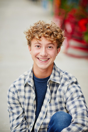Ethan: Senior Portrait Session in Downtown Hudson