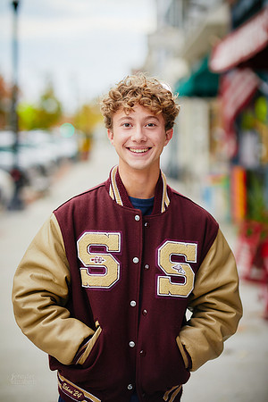 Ethan: Senior Portrait Session in Downtown Hudson